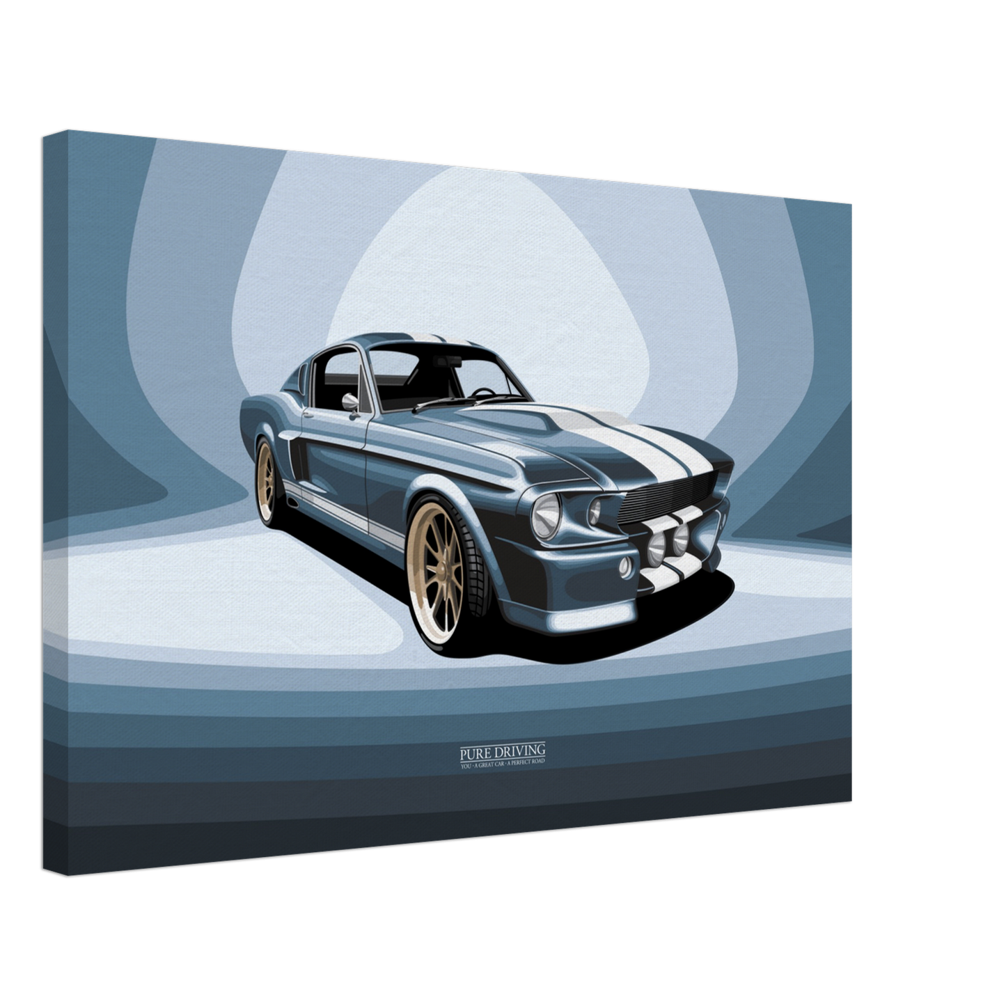 GT 500 Blue Background Canvas