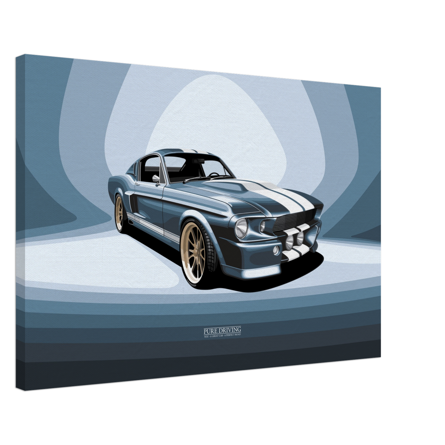 GT 500 Blue Background Canvas