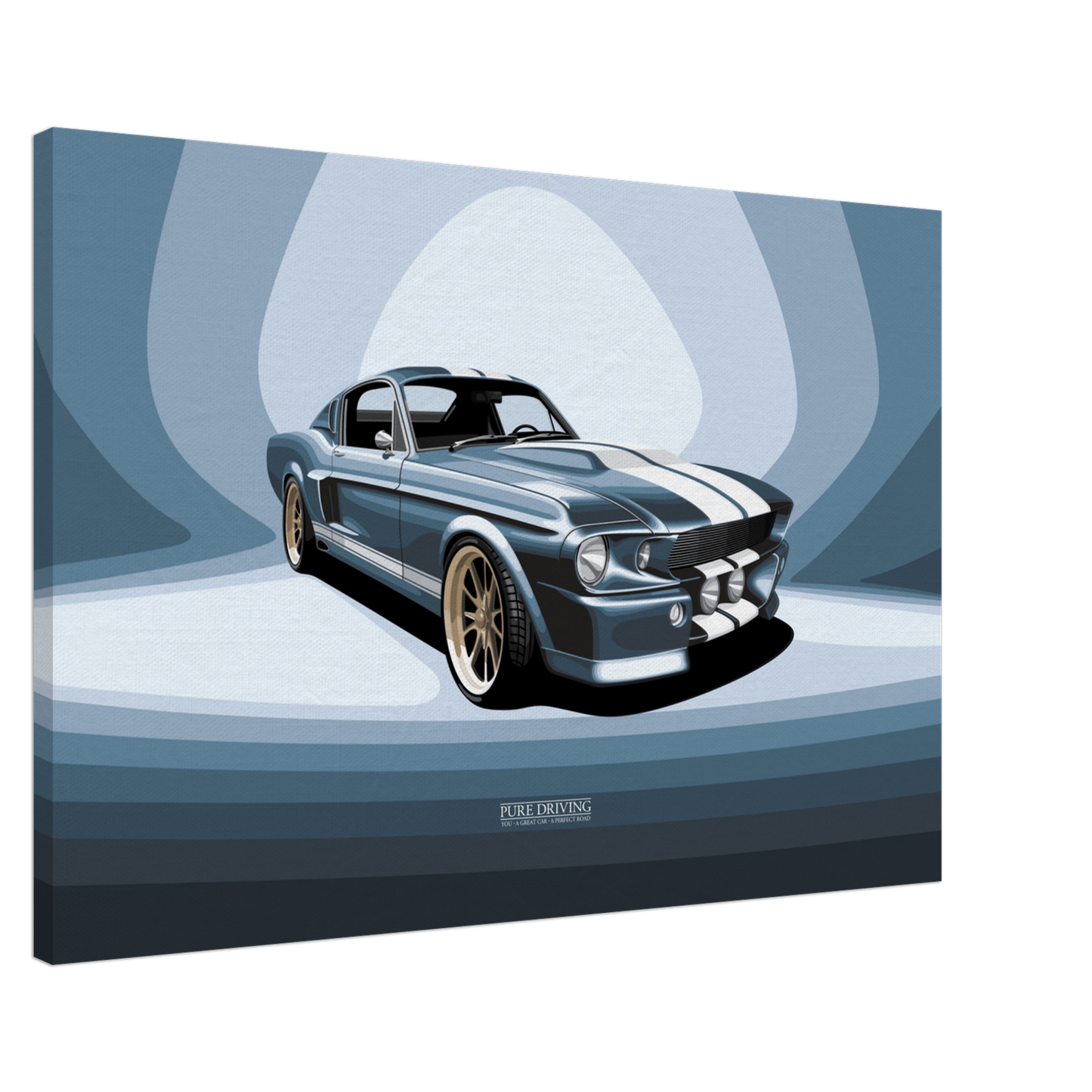 GT 500 Blue Background Canvas