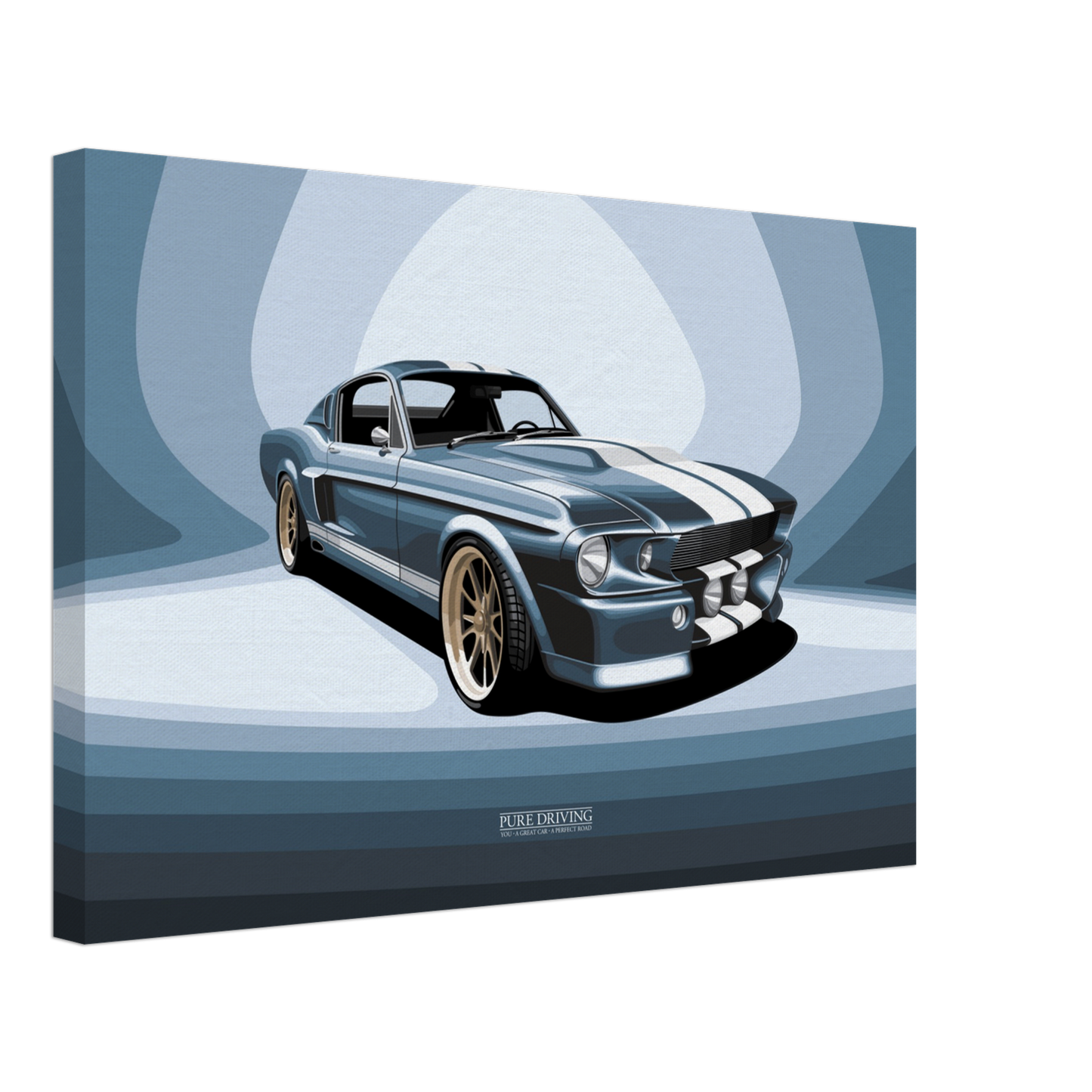 GT 500 Blue Background Canvas