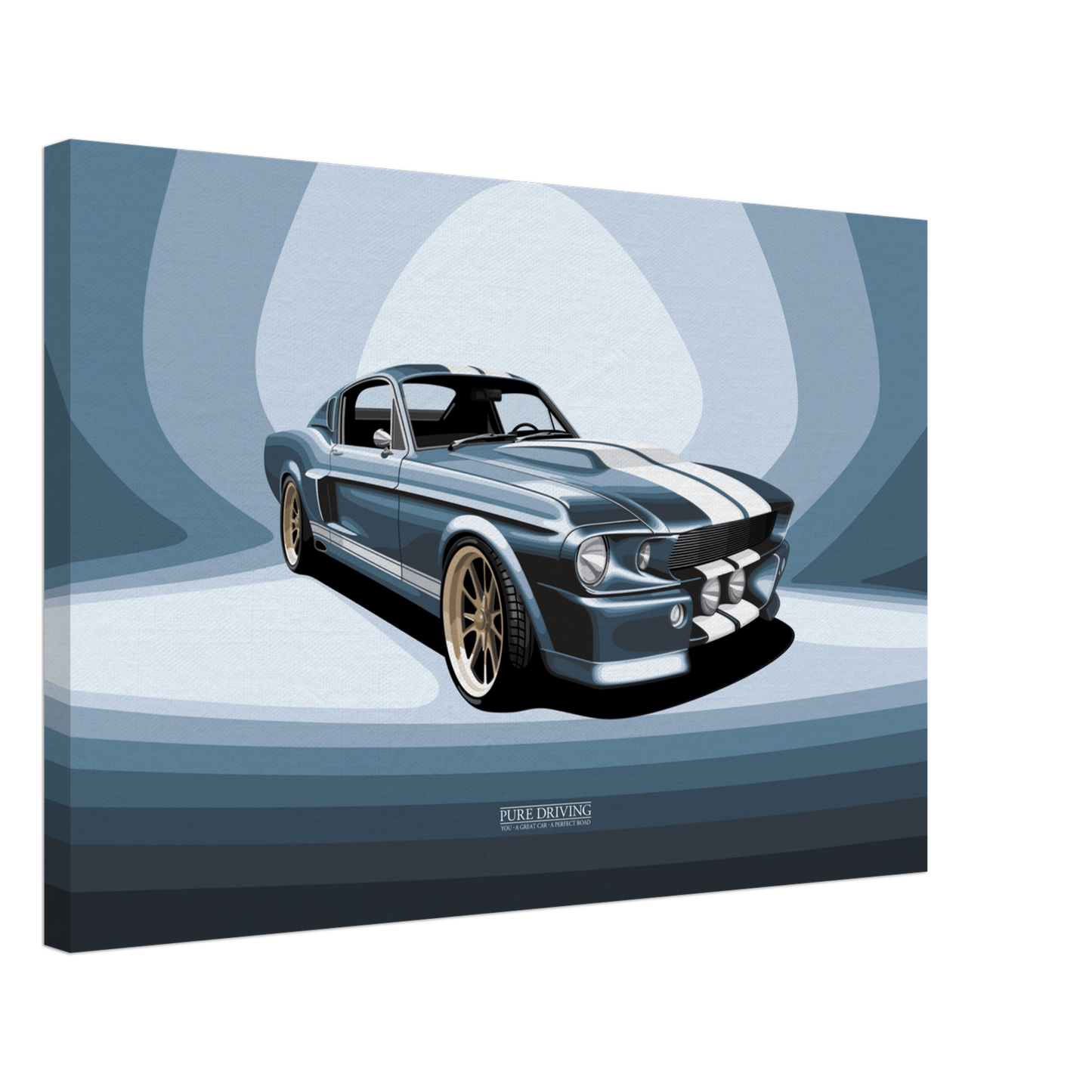 GT 500 Blue Background Canvas