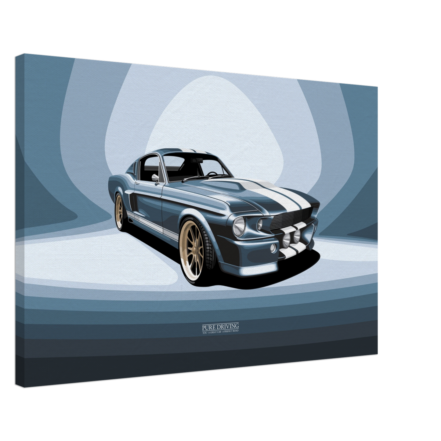 GT 500 Blue Background Canvas