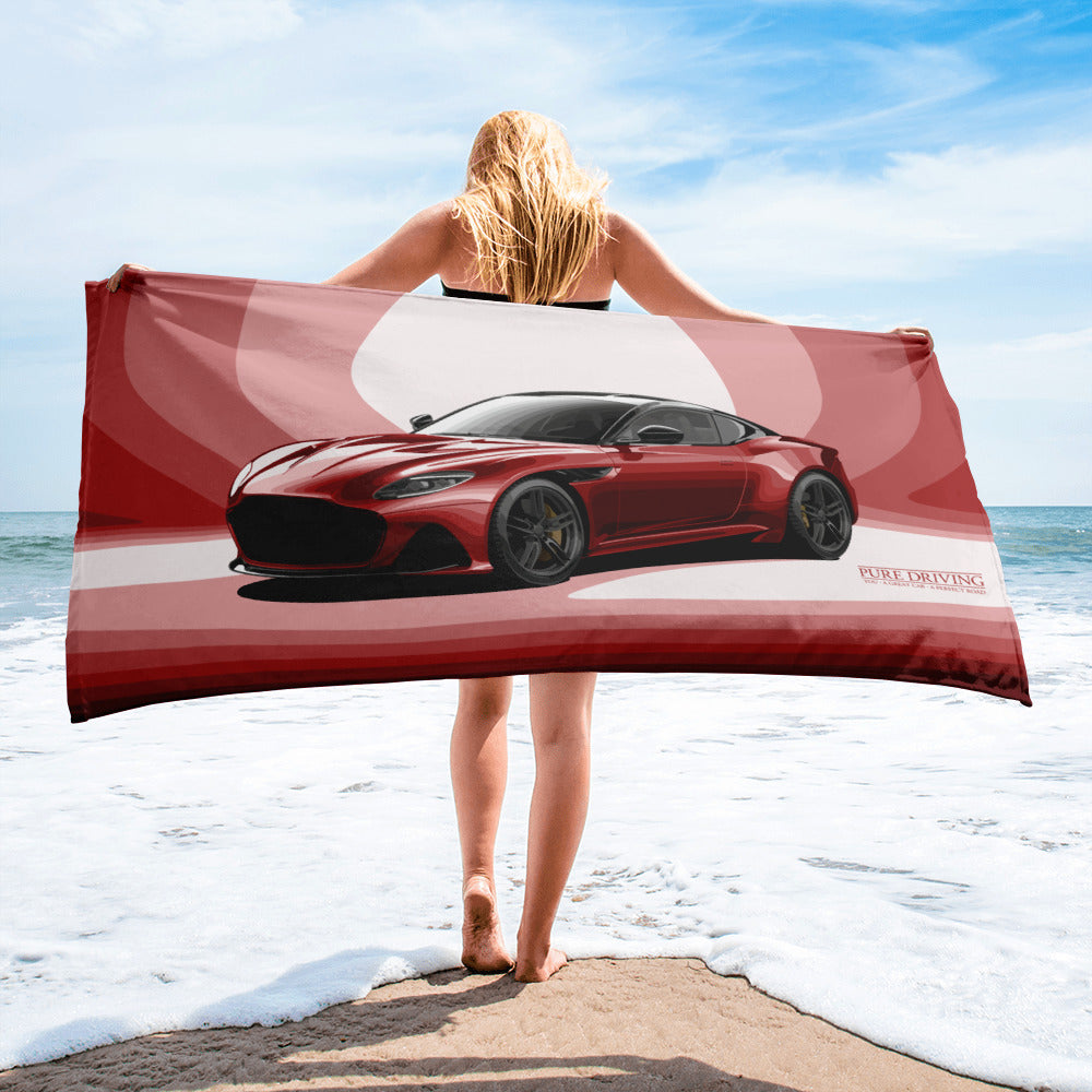 DBS Superleggera Red Beach Towel 36x72