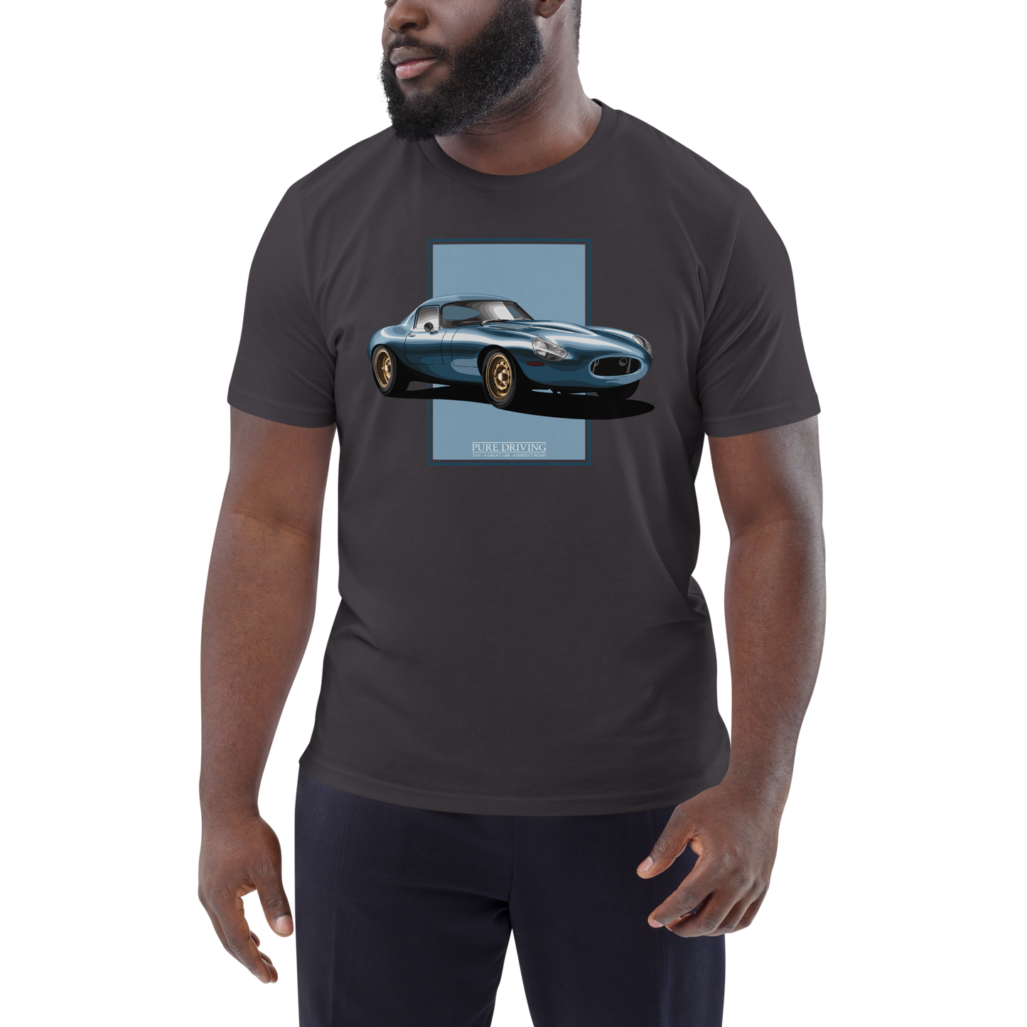 E-Type Lightweight Blue Men's Organic Cotton T-Shirt