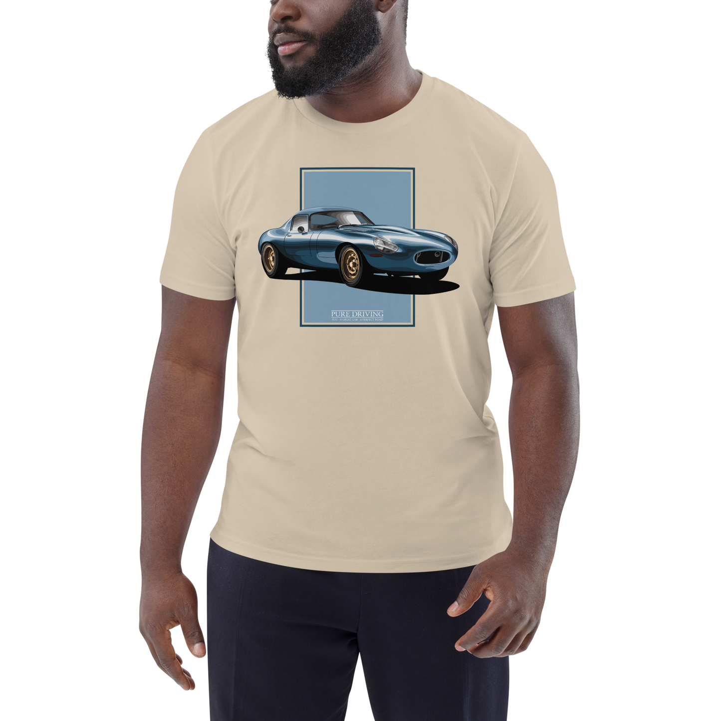 E-Type Lightweight Blue Men's Organic Cotton T-Shirt