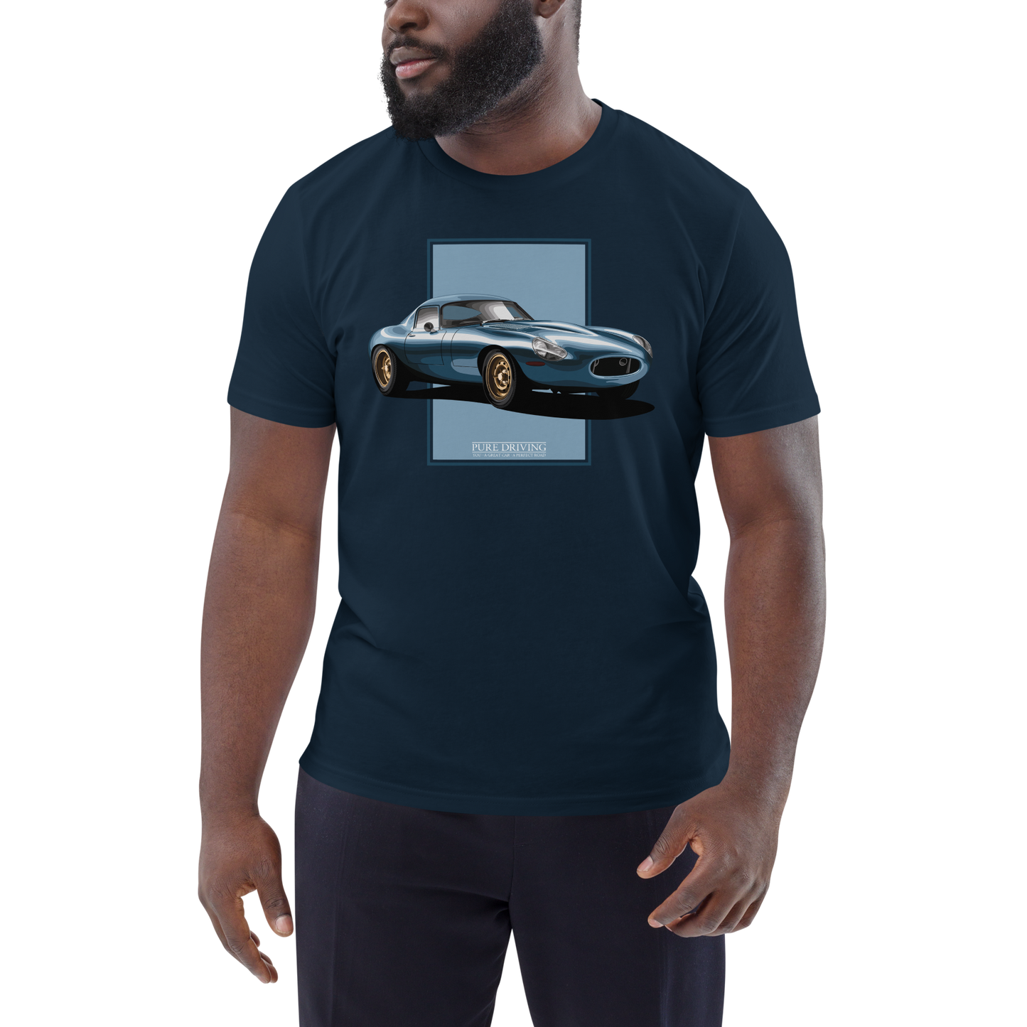 E-Type Lightweight Blue Men's Organic Cotton T-Shirt