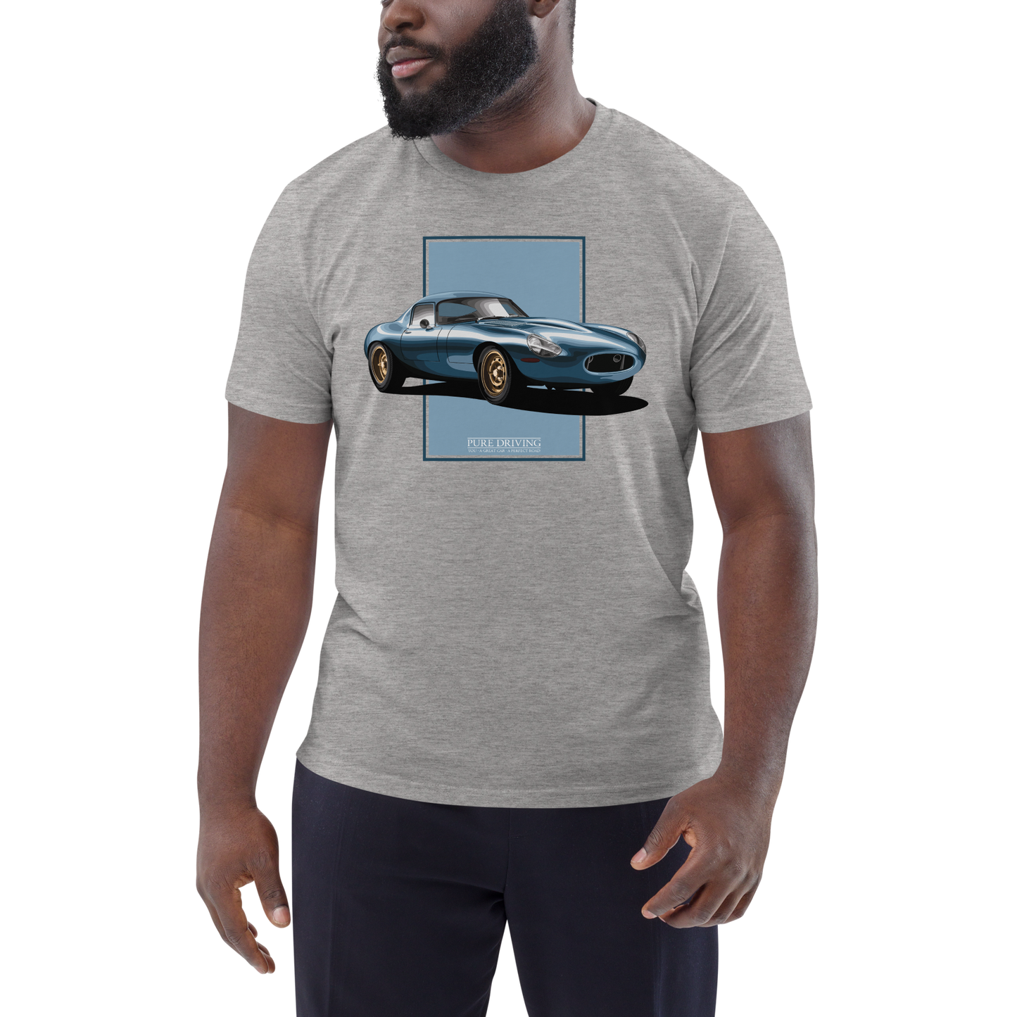 E-Type Lightweight Blue Men's Organic Cotton T-Shirt