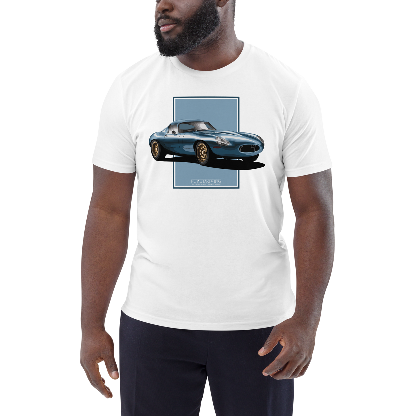 E-Type Lightweight Blue Men's Organic Cotton T-Shirt