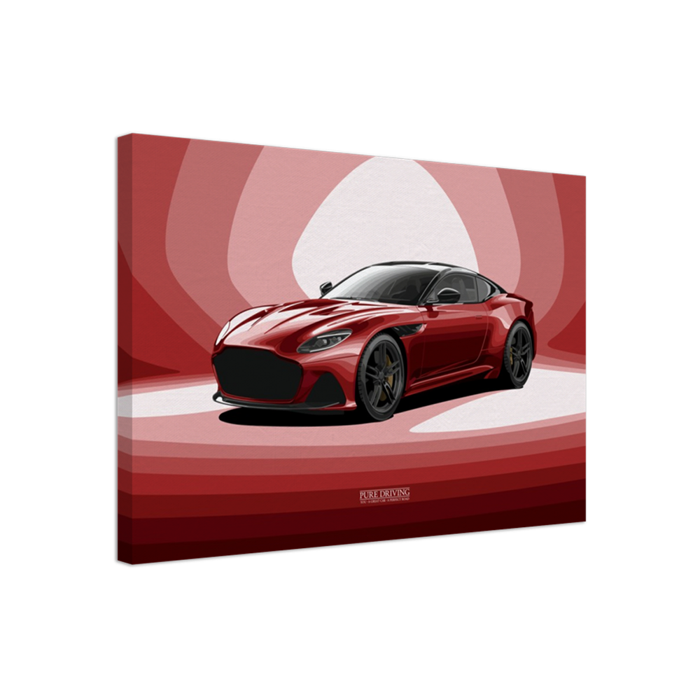 DBS Superleggera Red Background Canvas