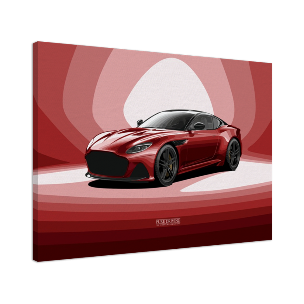 DBS Superleggera Red Background Canvas