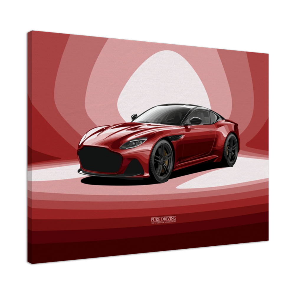 DBS Superleggera Red Background Canvas