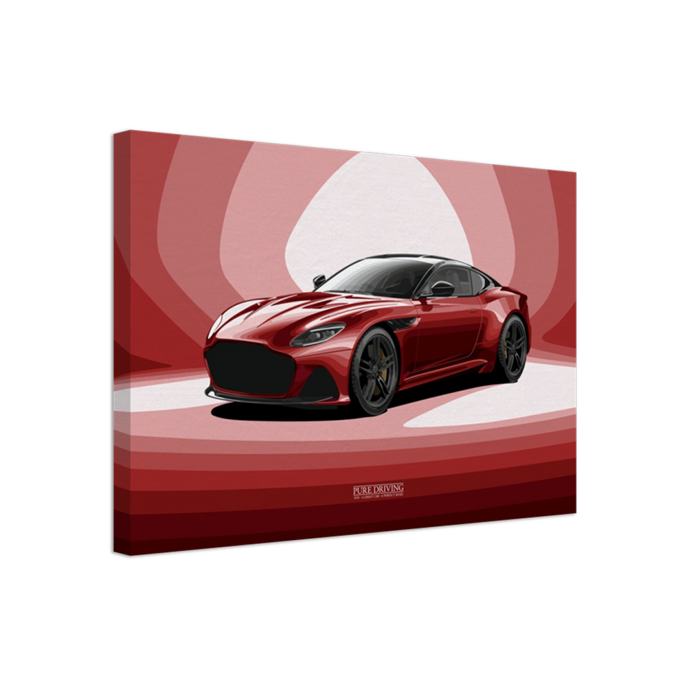 DBS Superleggera Red Background Canvas