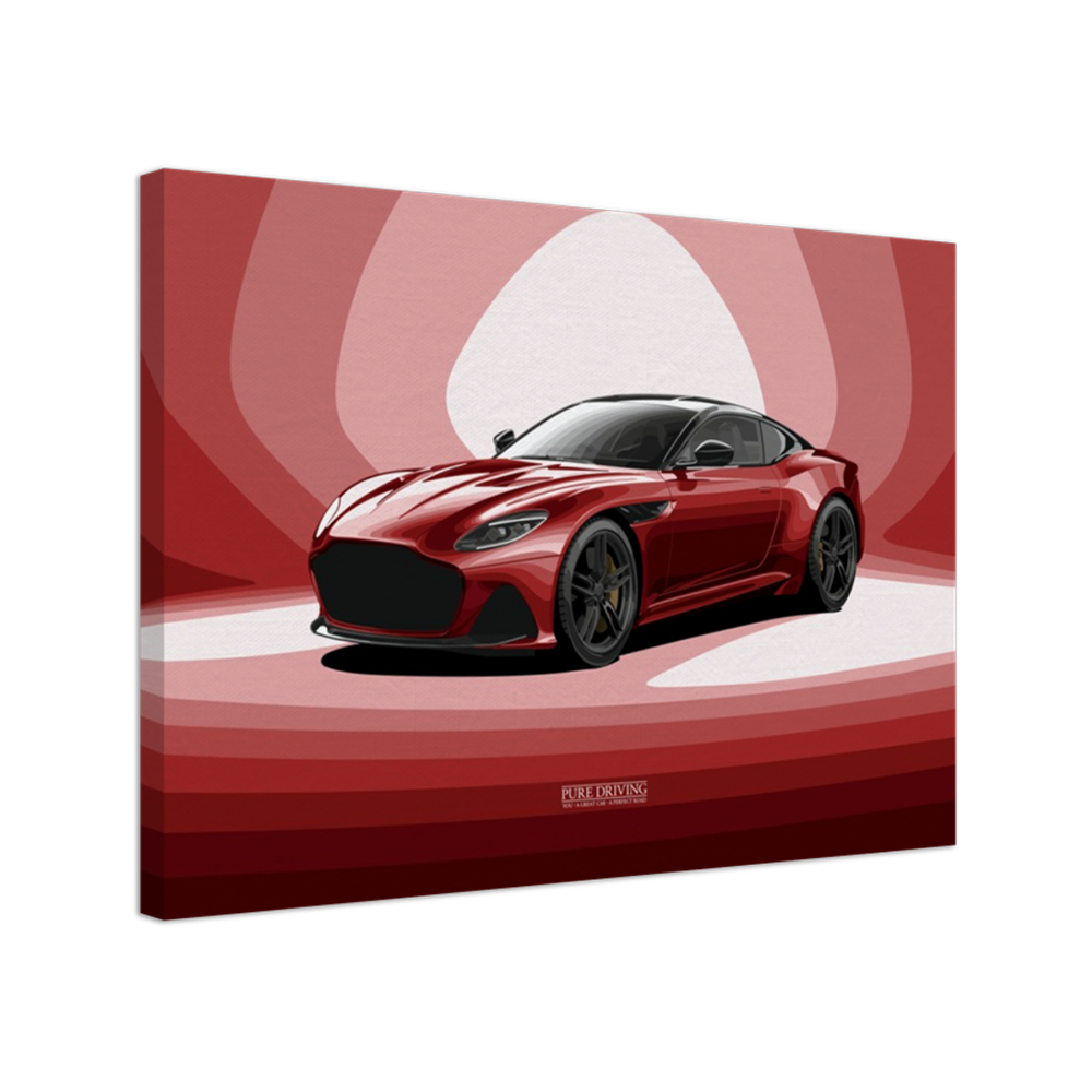 DBS Superleggera Red Background Canvas