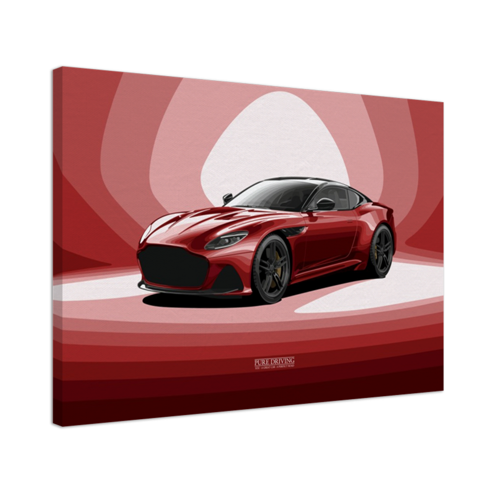DBS Superleggera Red Background Canvas