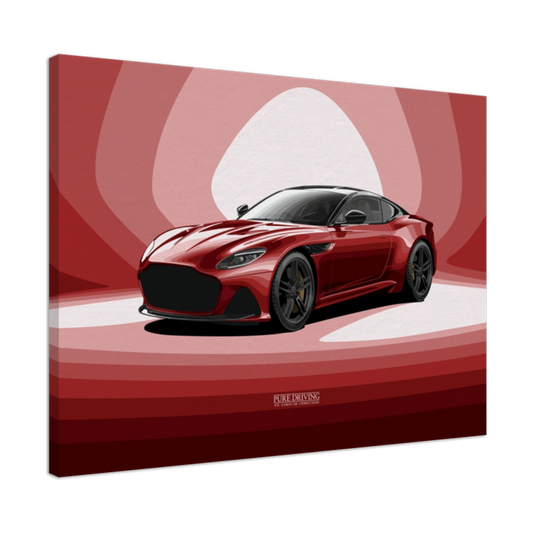 DBS Superleggera Red Background Canvas