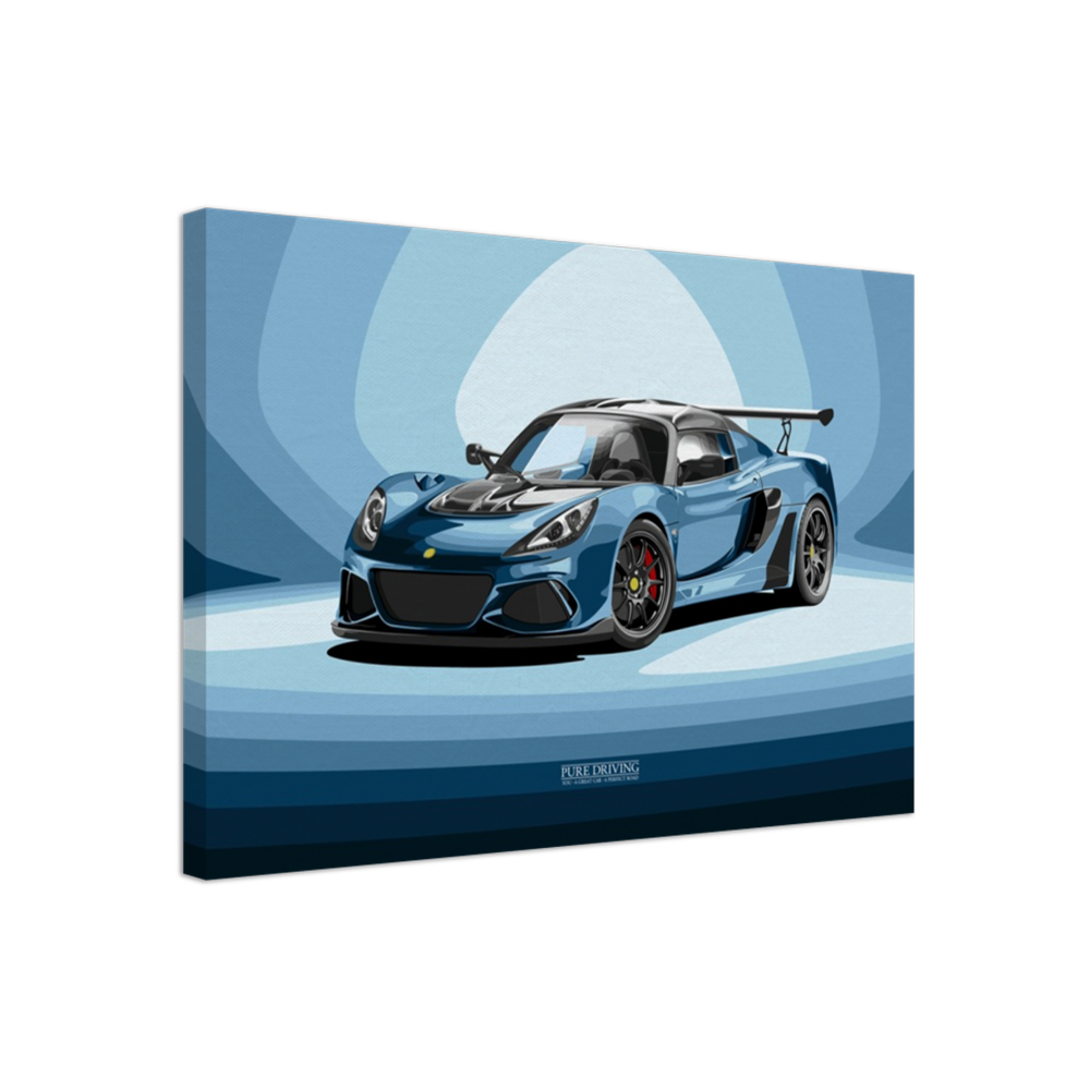 Exige Cup 430 Blue Background Canvas