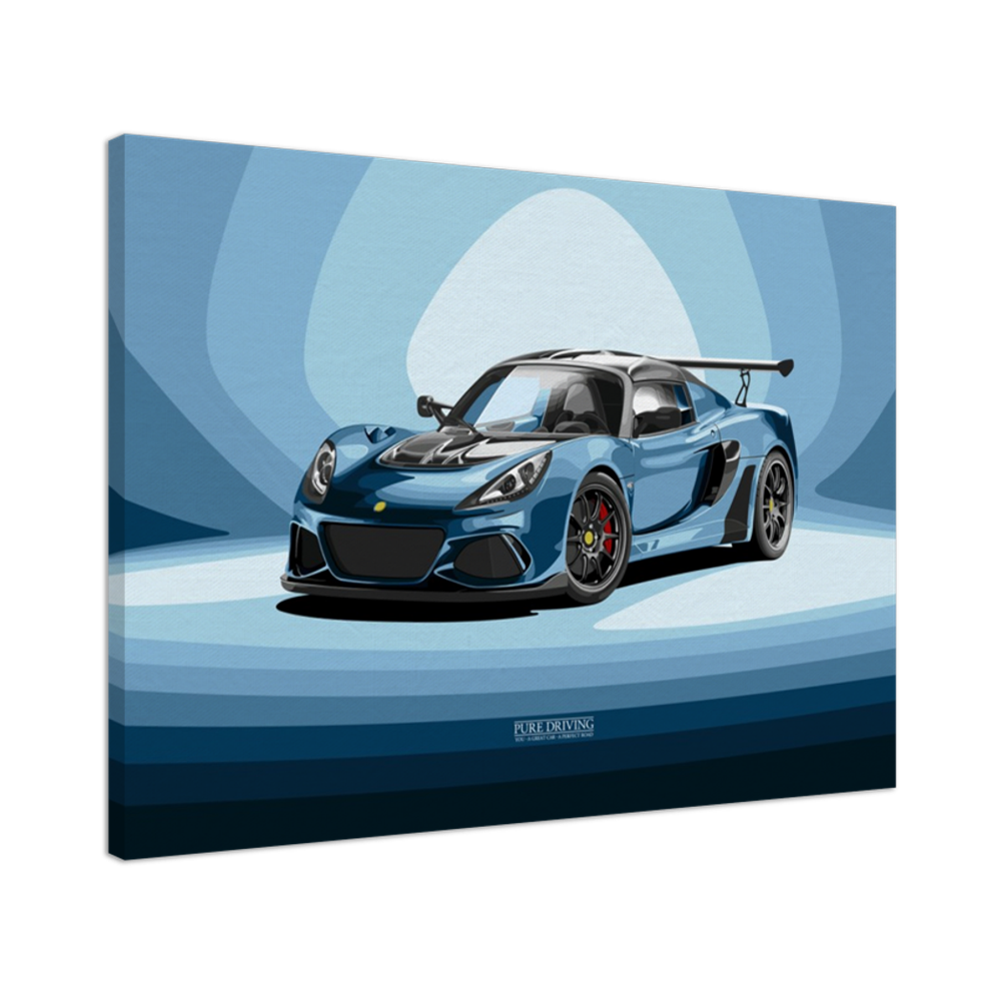Exige Cup 430 Blue Background Canvas