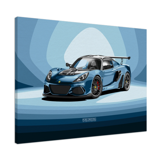 Exige Cup 430 Blue Background Canvas