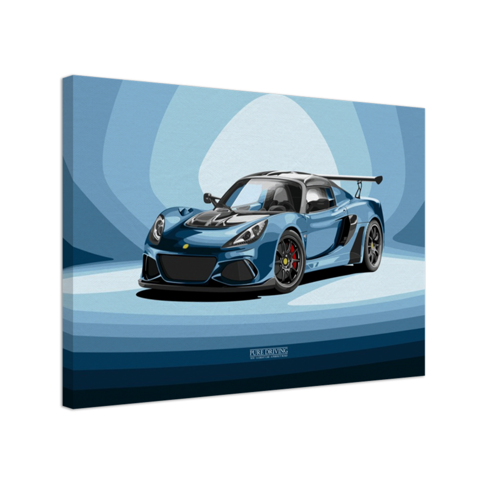 Exige Cup 430 Blue Background Canvas