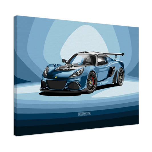 Exige Cup 430 Blue Background Canvas