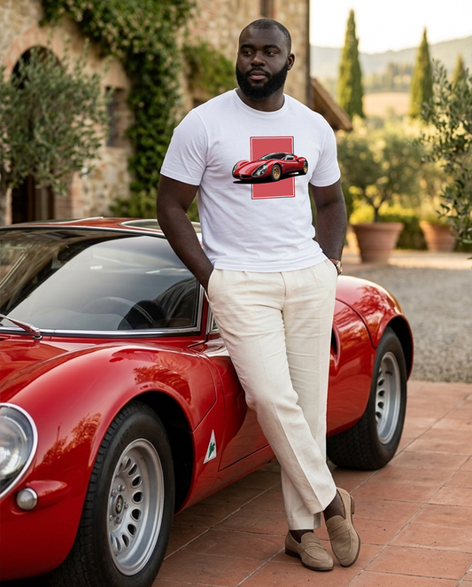 33 Stradale Red Men's Organic Cotton T-Shirt