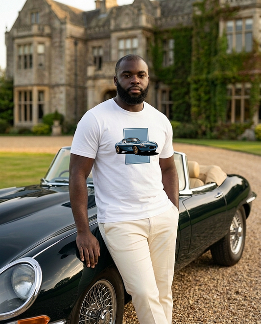 E-Type Lightweight Blue Men's Organic Cotton T-Shirt