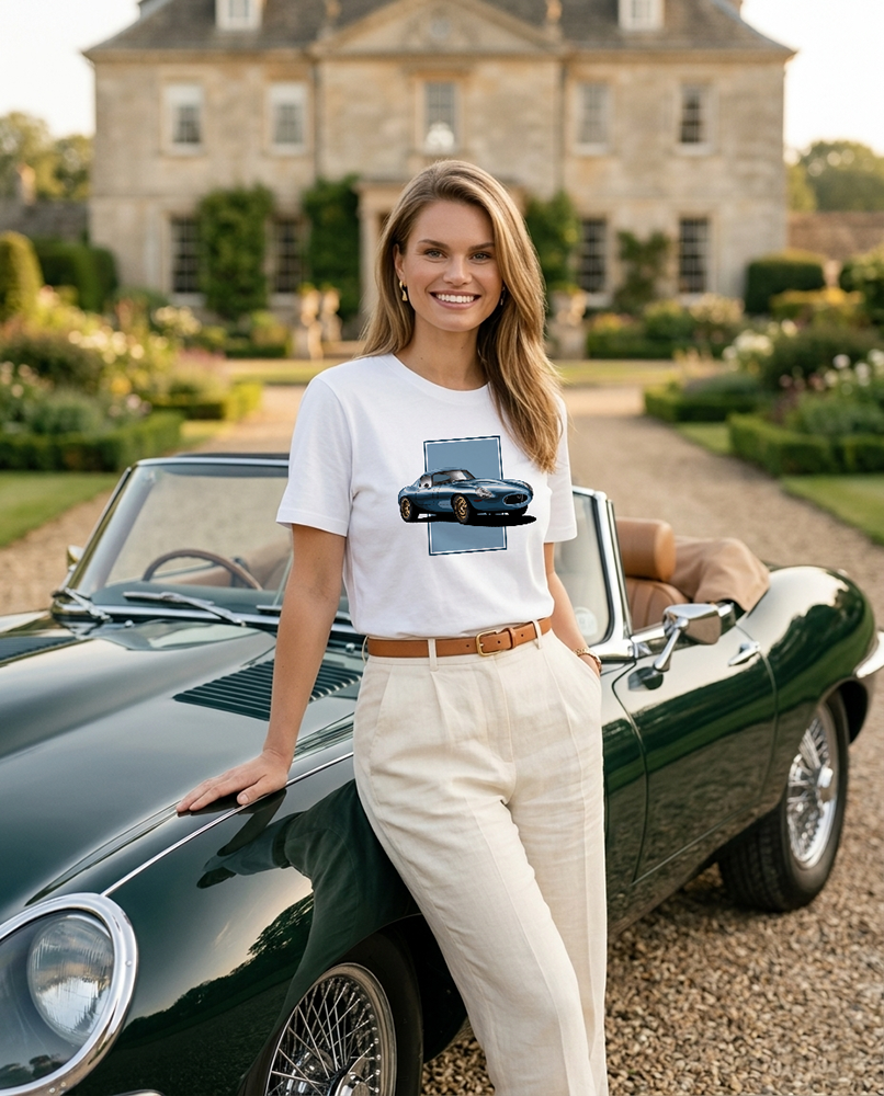 E-Type Lightweight Blue Women's Organic Cotton T-Shirt