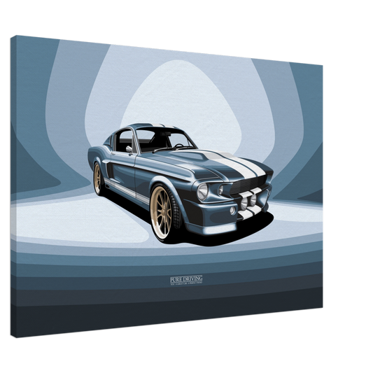 GT 500 Blue Background Canvas