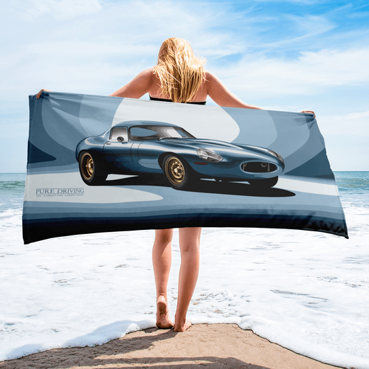 E-Type Lightweight Blue Beach Towel