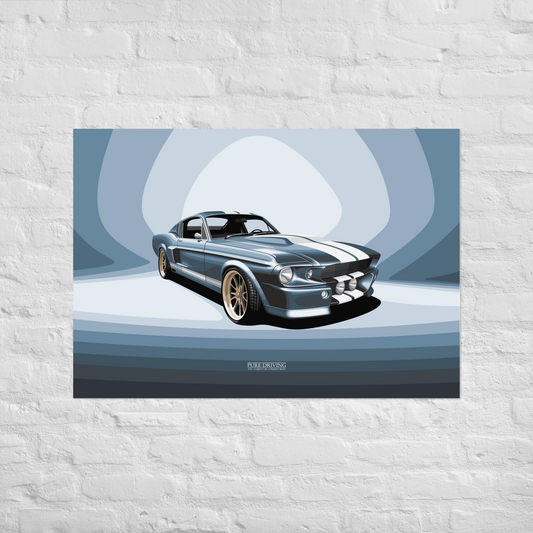 GT 500 Blue Background Poster (cm)