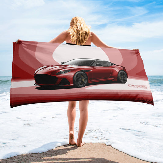 DBS Superleggera Red Beach Towel 36x72