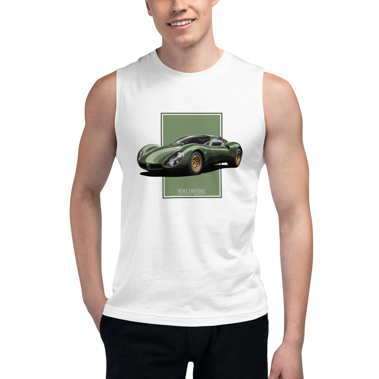 33 Stradale Green Men's Muscle Shirt
