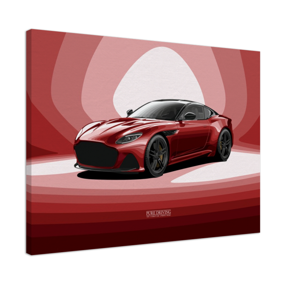 DBS Superleggera Red Background Canvas