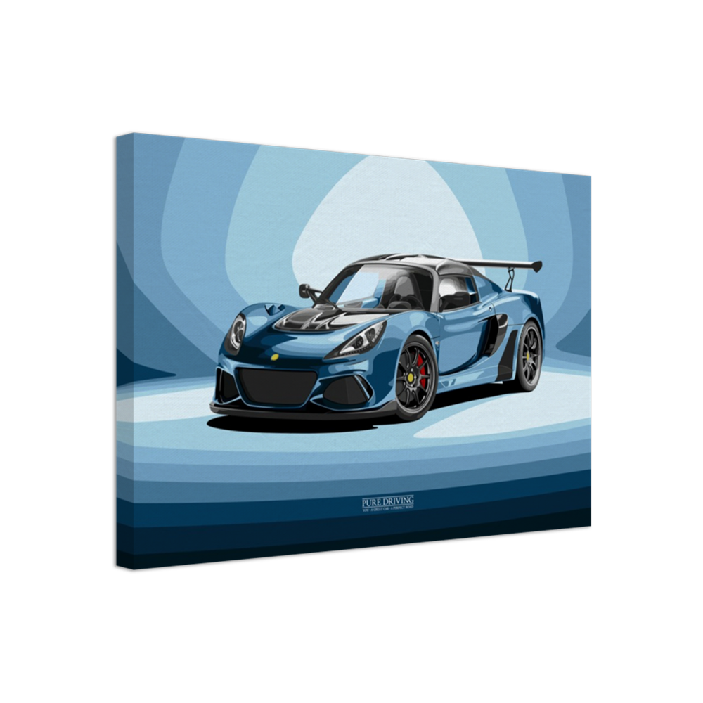 Exige Cup 430 Blue Background Canvas