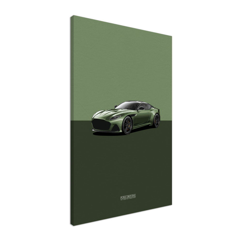 DBS Superleggera Green Background Canvas