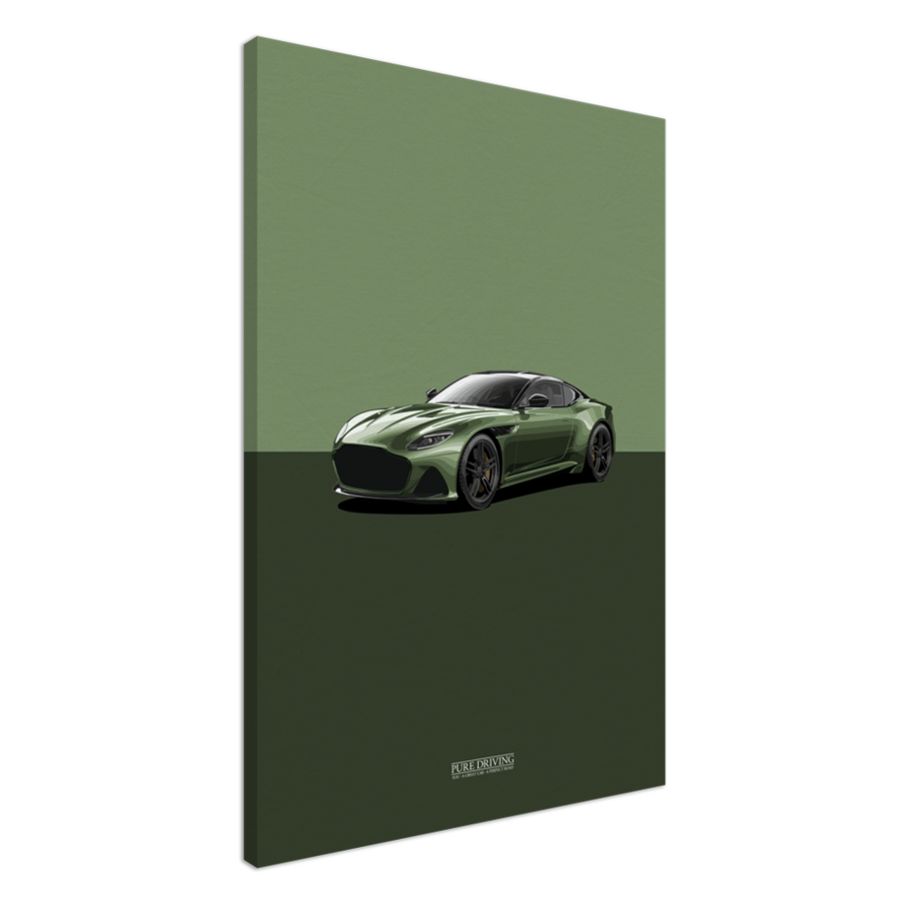 DBS Superleggera Green Background Canvas