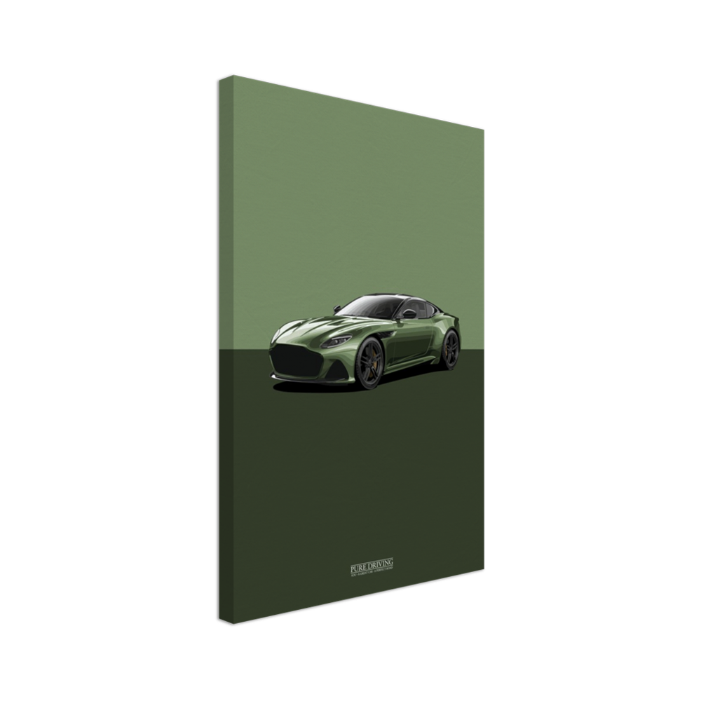 DBS Superleggera Green Background Canvas