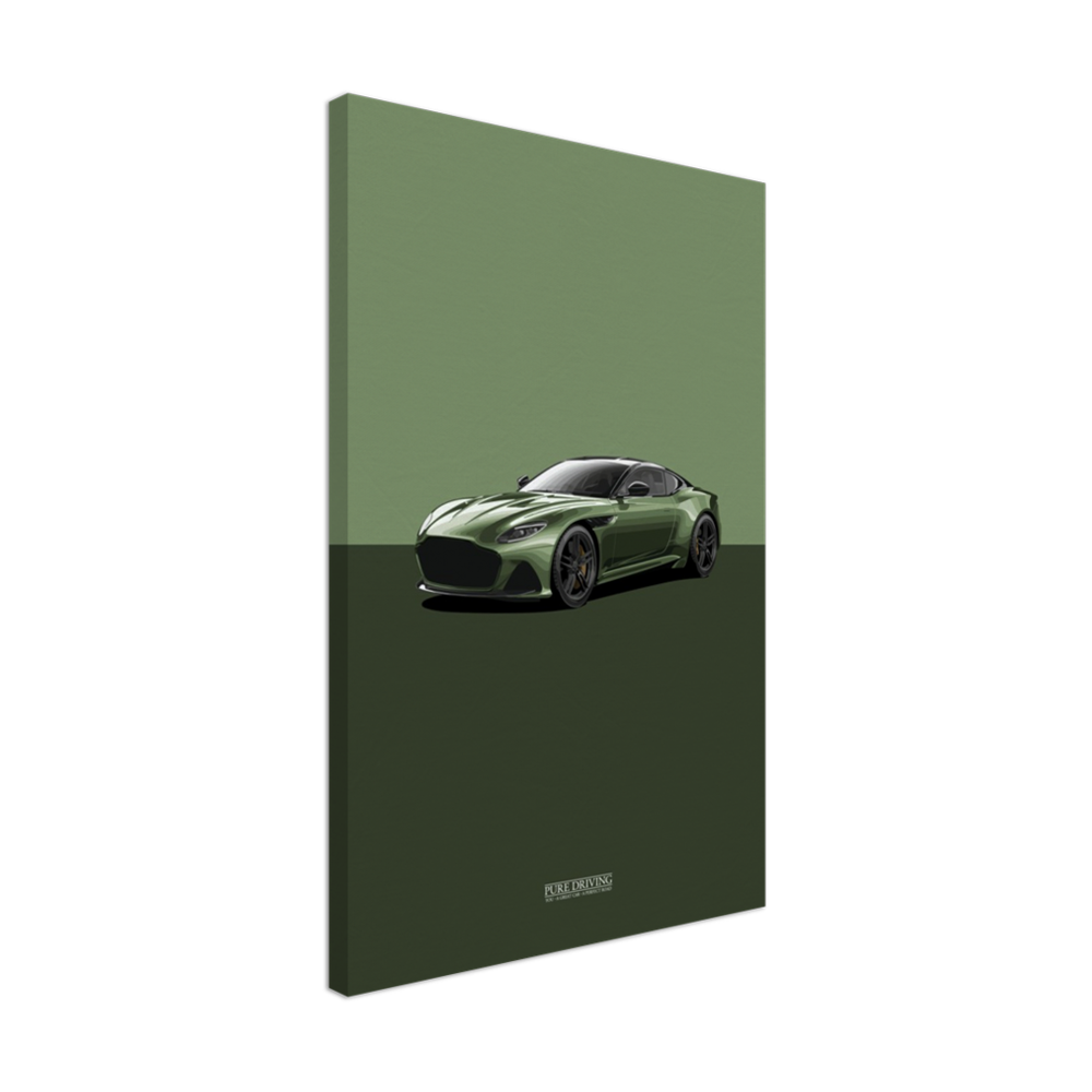 DBS Superleggera Green Background Canvas