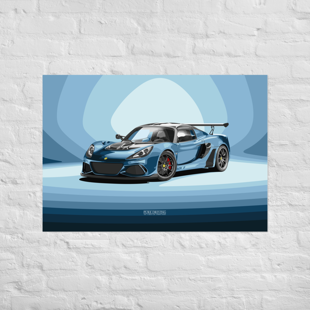 Exige Cup 430 Blue Background Poster (cm)