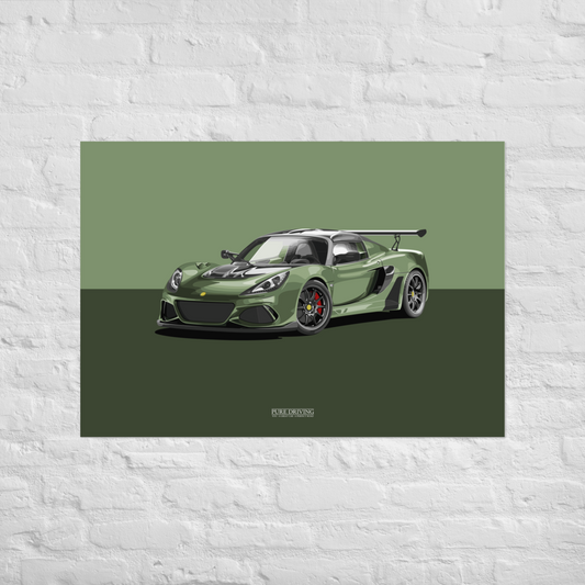 Exige Cup 430 Green Background Poster (cm)
