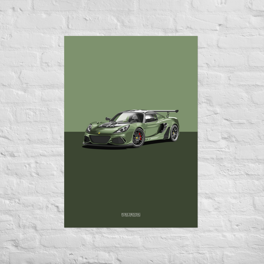 Exige Cup 430 Green Background Poster (cm)